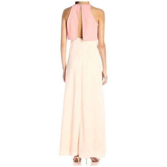 Jill Jill Stuart woman’s pale pink flared halter top maxi dress size 6 - Picture 4 of 13